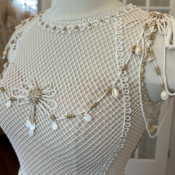 Soft, flowing knife pleated Boho bridal gown by Chic Nostalgia, size 2 NWT - Picture 3 of 9